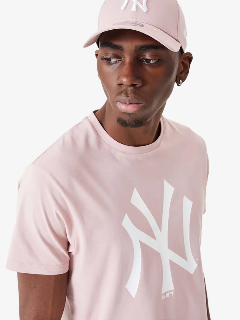 New Tork Yannkees T-shirt unisex manica corta con stampa - rosa