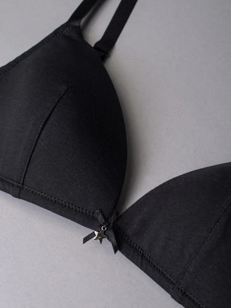 1458 Reggiseno a triangolo senza ferretto coppa B - nero