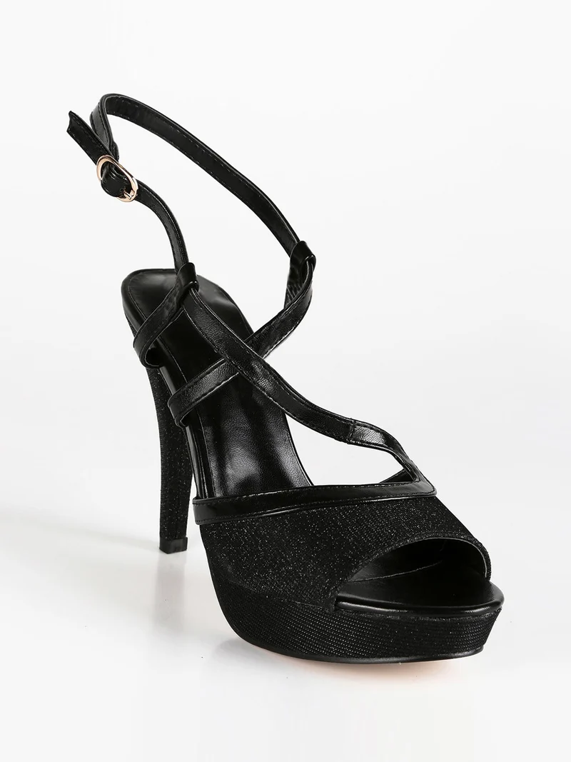 Sandali donna con tacco a spillo - nero