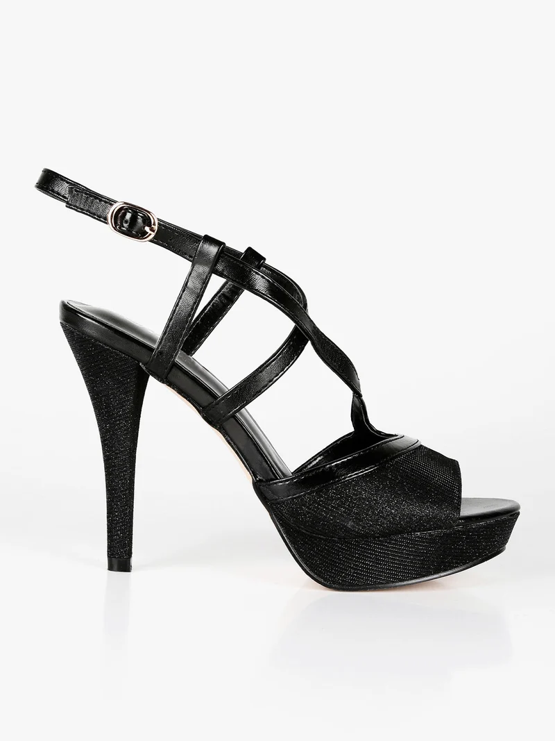 Sandali donna con tacco a spillo - nero