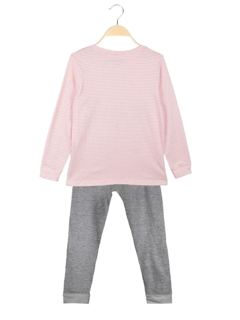 Amma Pigiama lungo bambina in cotone - rosa