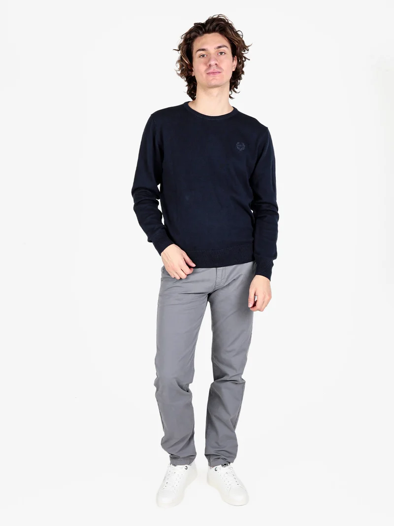 Pantaloni da uomo in cotone a vita bassa - grigio