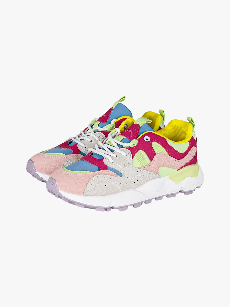 Sneakers stringate da donna - rosa