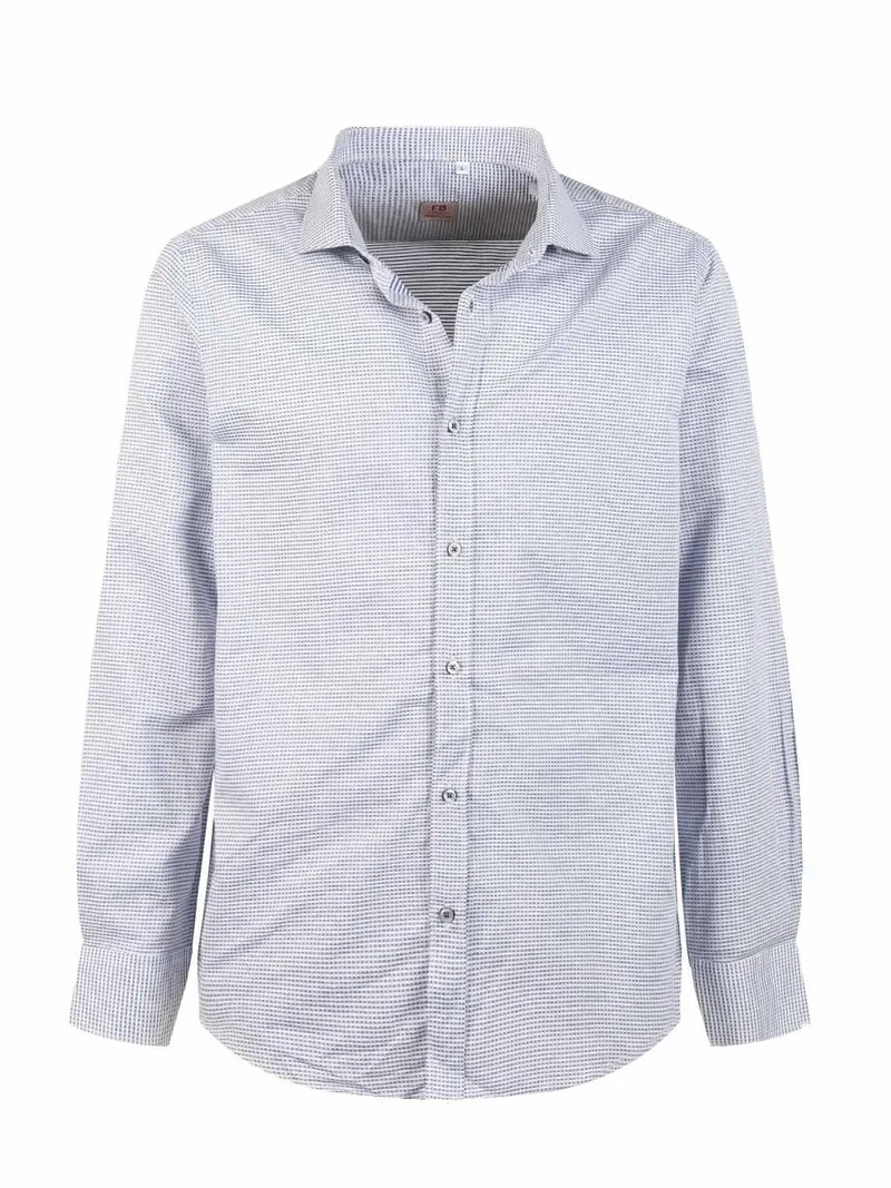 Camicia uomo slim fit manica lunga - blu