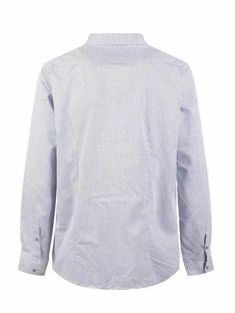 Camicia uomo slim fit manica lunga - blu