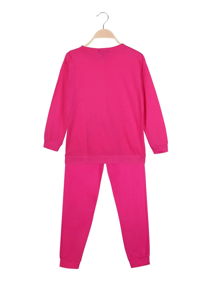 Pigiama lungo in cotone bambina - bianco