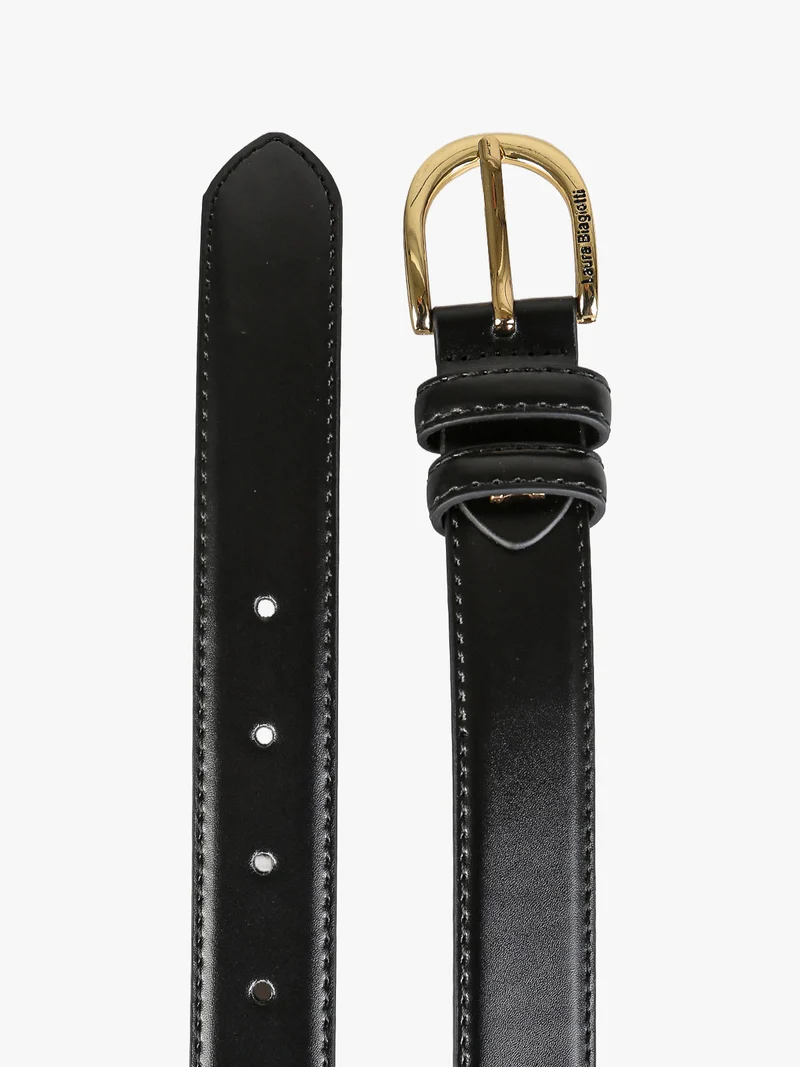 Cintura da donna in pelle rivestita - nero
