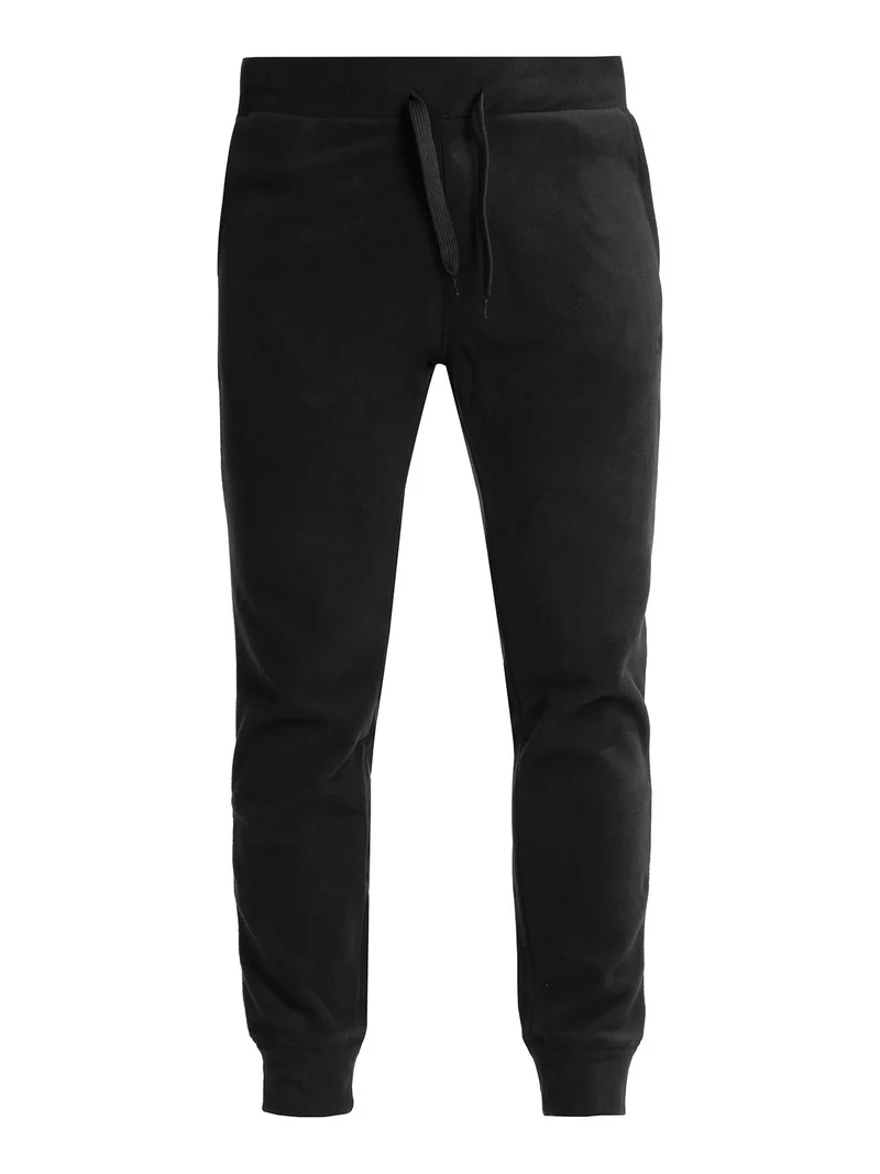 Pantaloni in pile da uomo - nero