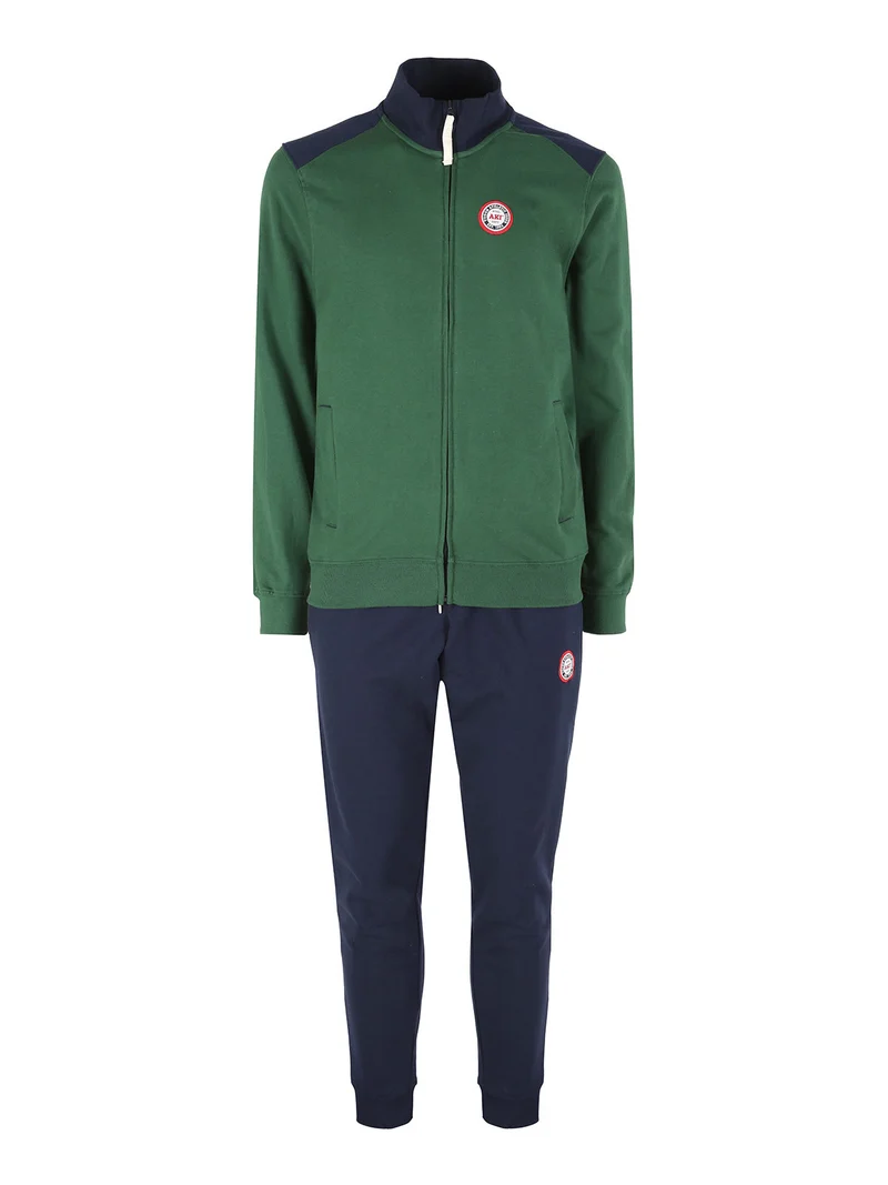 Tuta sportiva da uomo con zip intera - verde