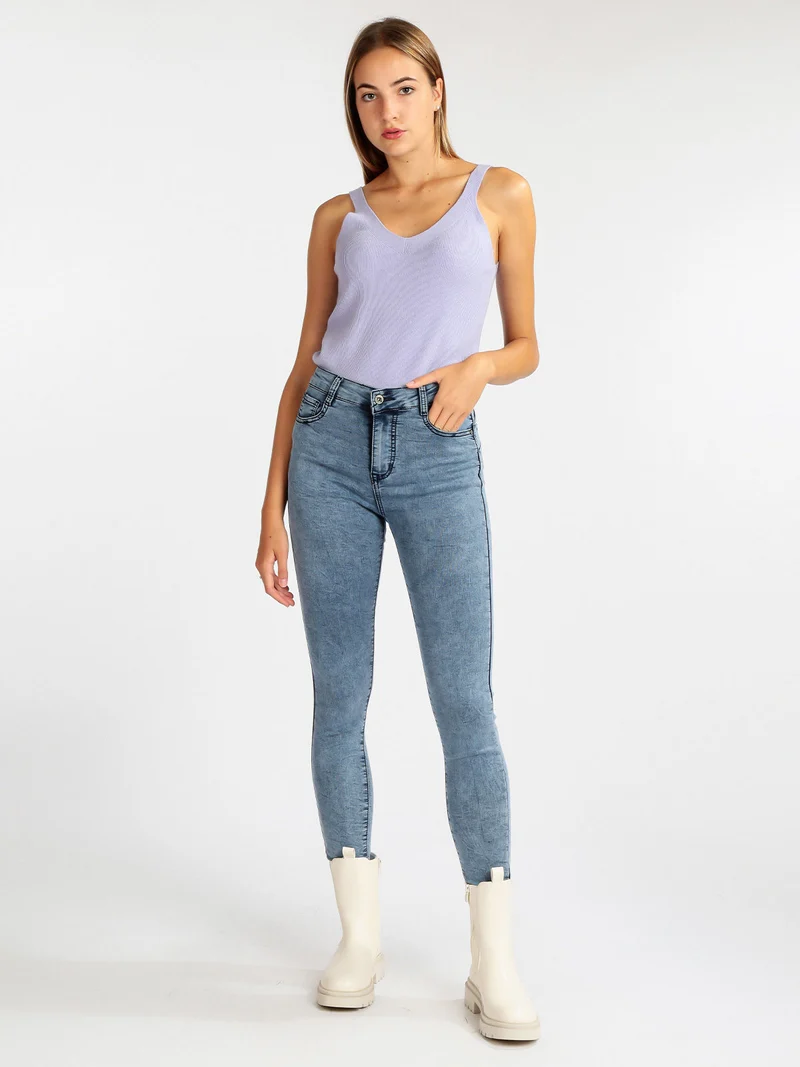 Top donna in maglia - lilla