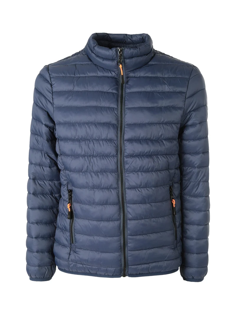 Giubbino da uomo modello 100 grammi con zip - blu