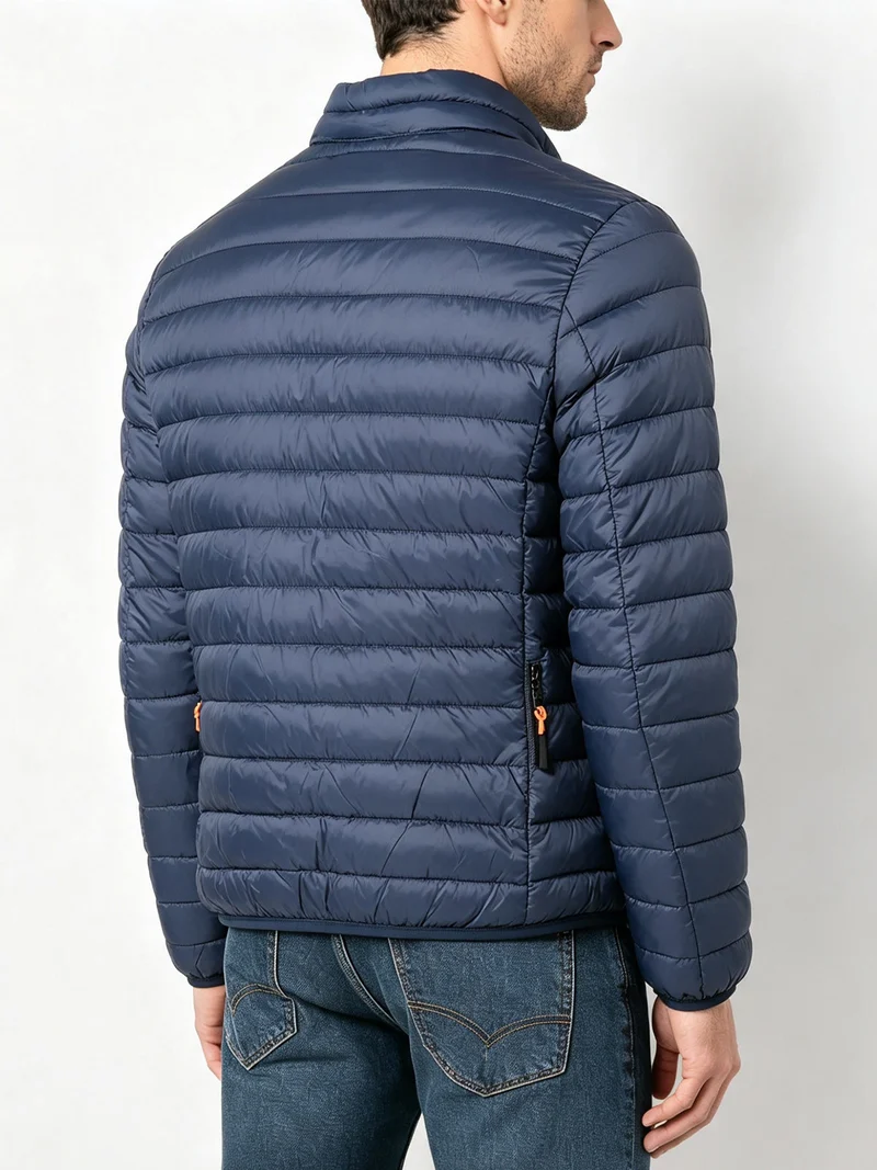 Giubbino da uomo modello 100 grammi con zip - blu