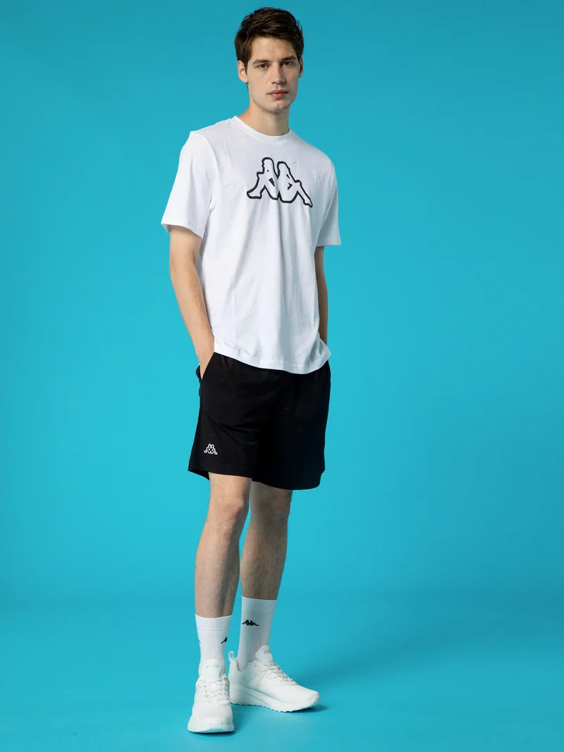 T-shirt girocollo con stampa disegno - bianco