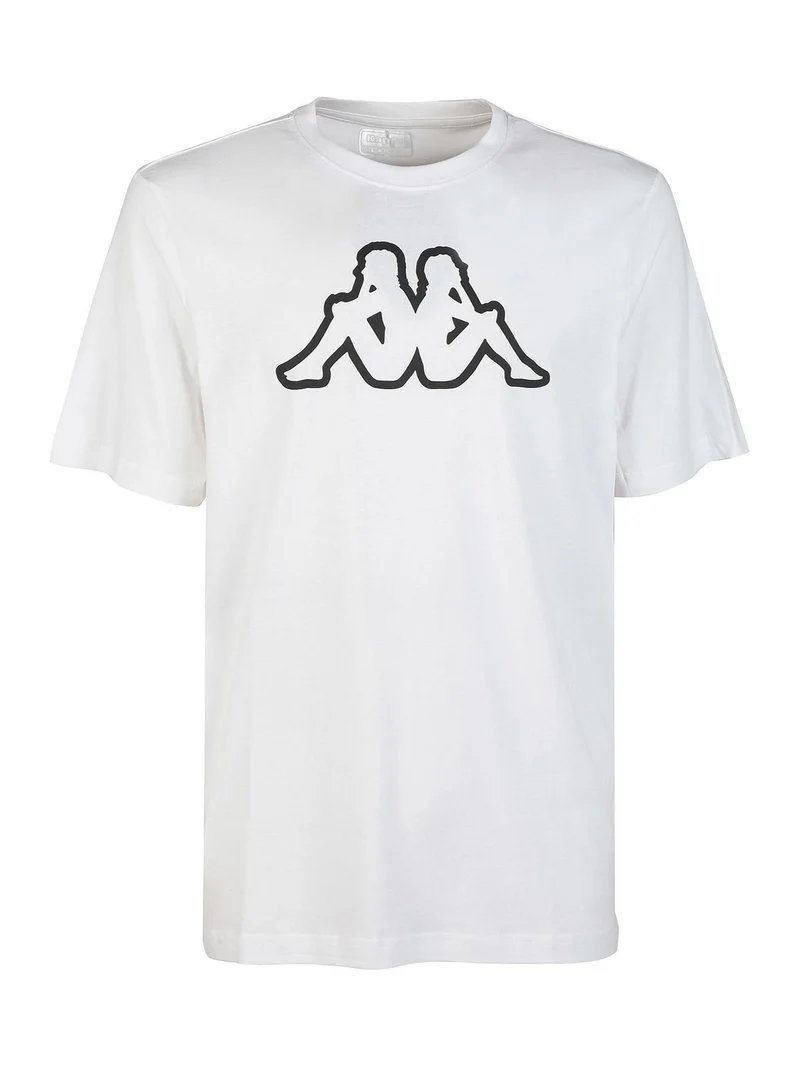 T-shirt girocollo con stampa disegno - bianco