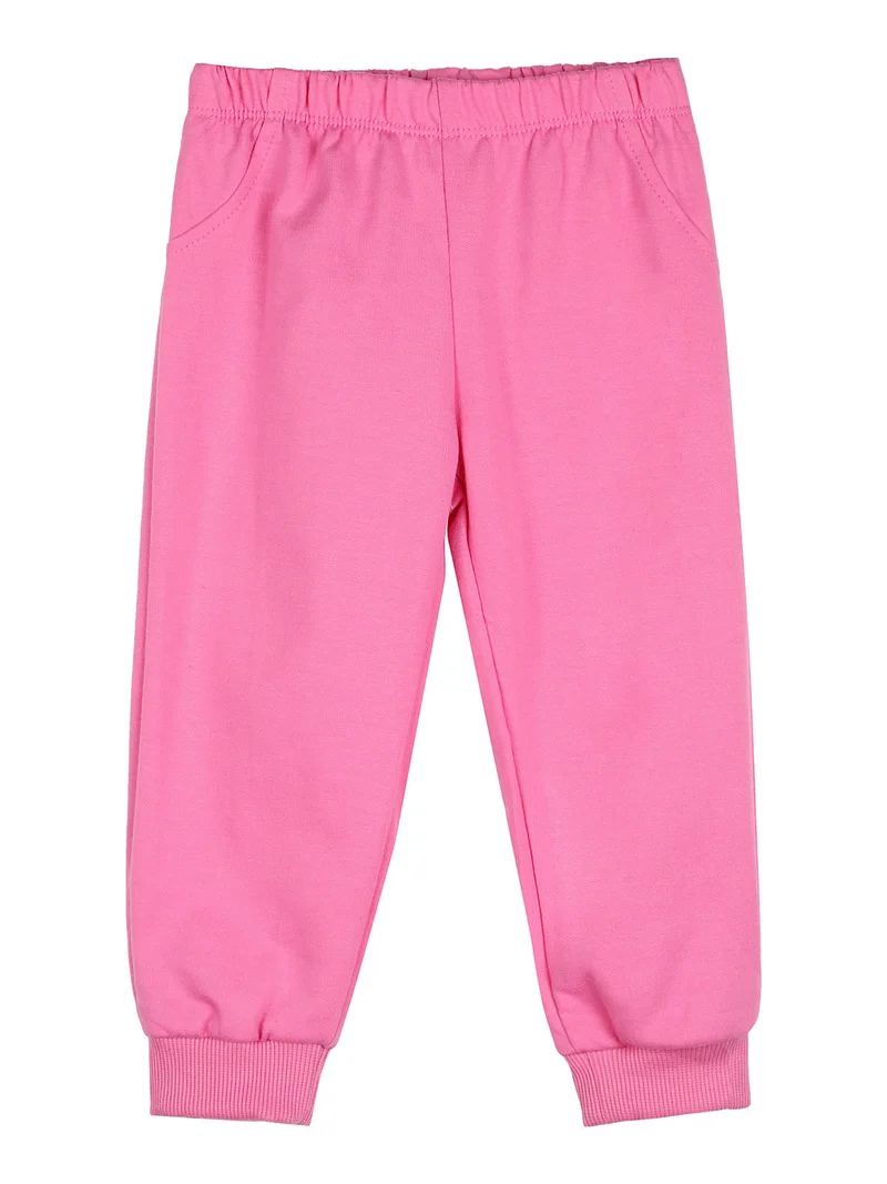 Completo tuta 3 pezzi da neonata con cappuccio e zip - fucsia