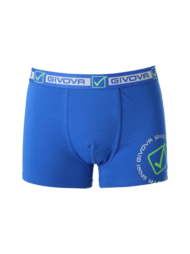 Boxer da uomo in cotone bielastico - blu