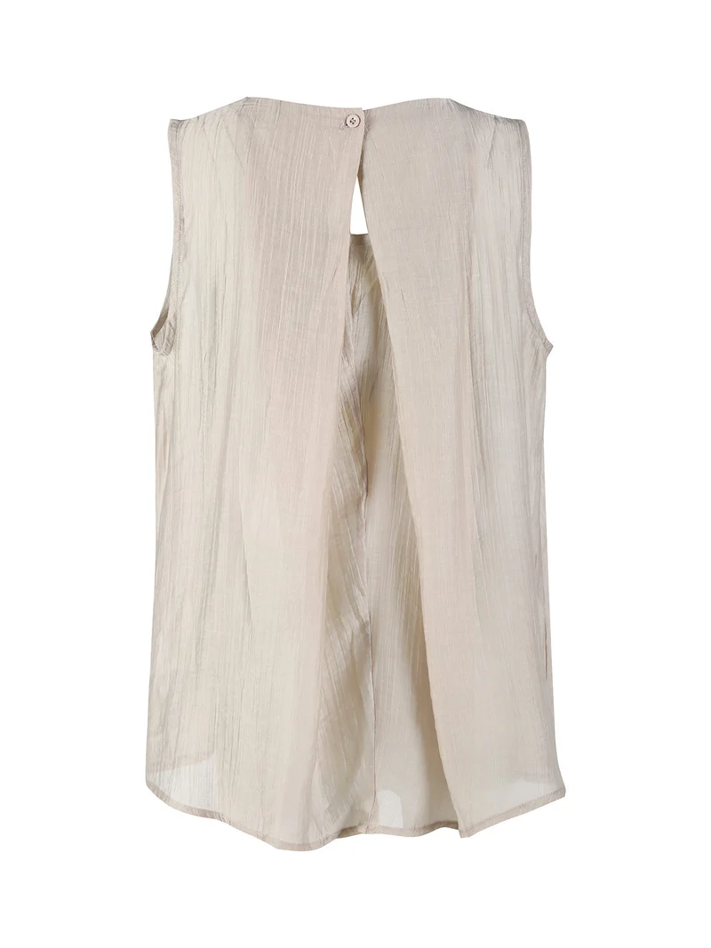 Top donna tinta unita - beige