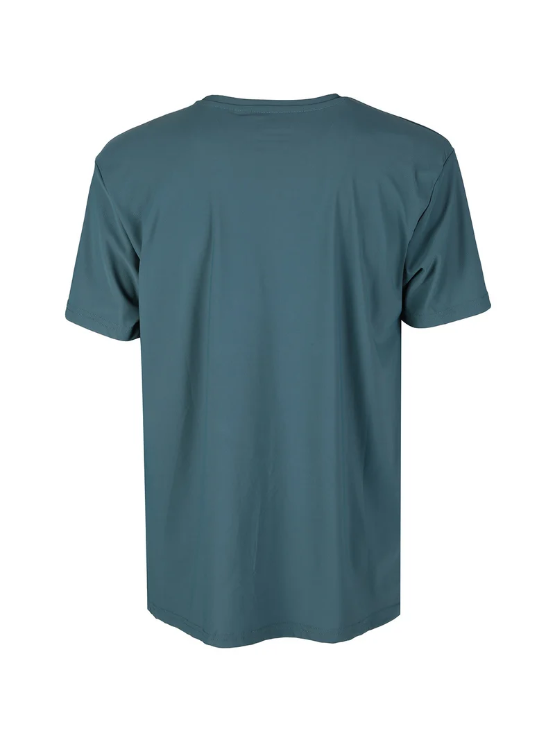 T-shirt sportiva da uomo in tessuto tecnico - ottanio