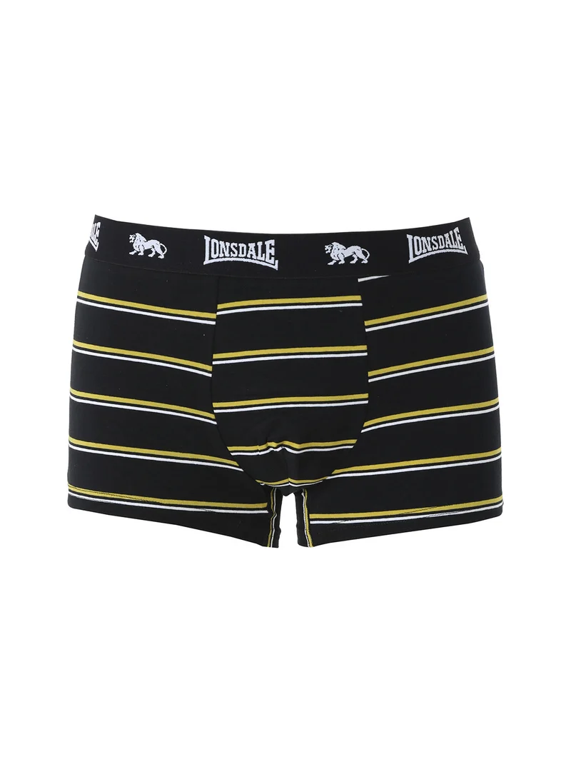 Boxer da uomo in cotone a righe - nero