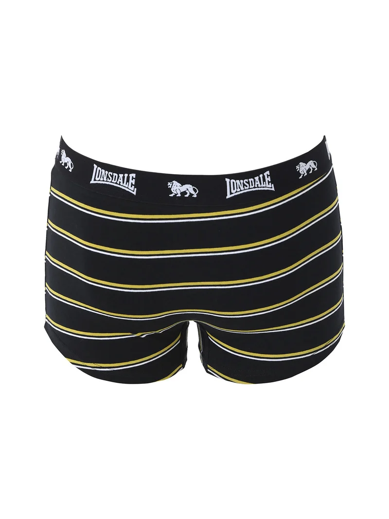 Boxer da uomo in cotone a righe - nero