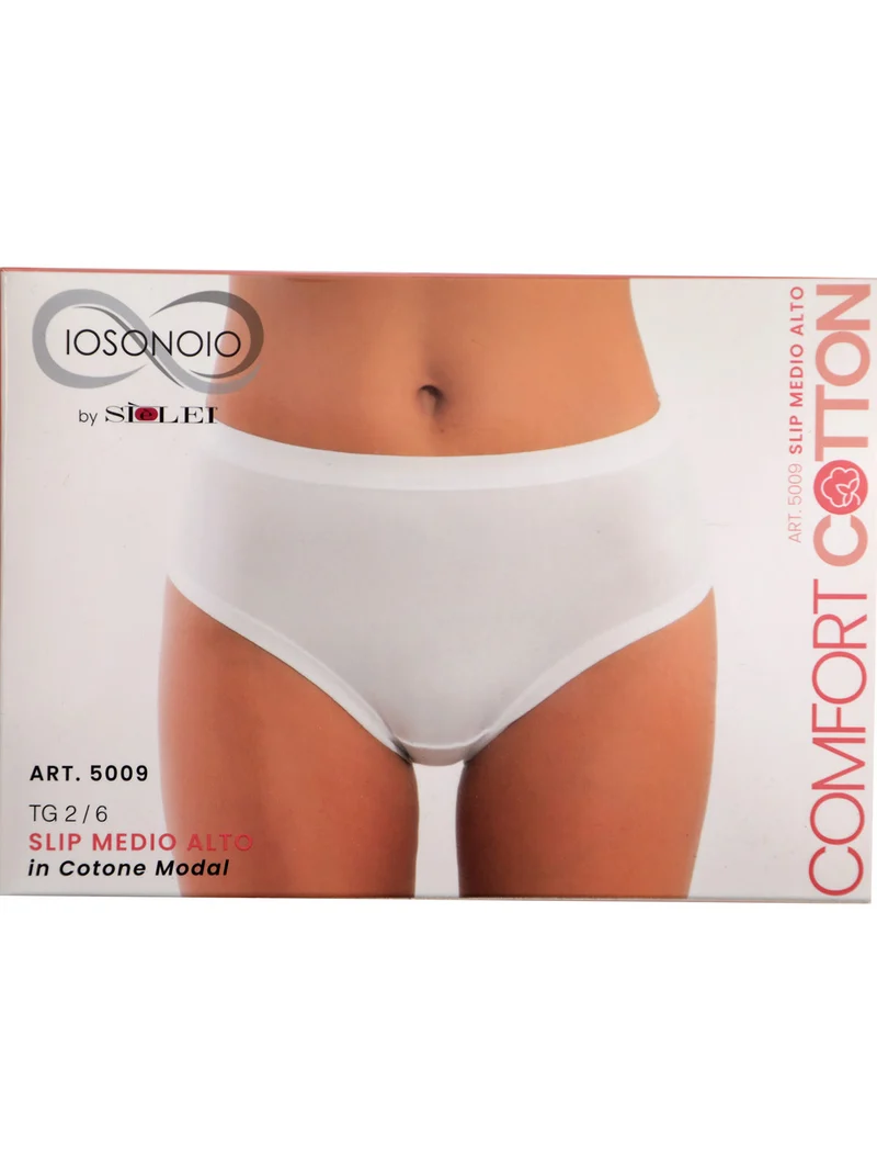 Slip donna medio alto in cotone - bianco