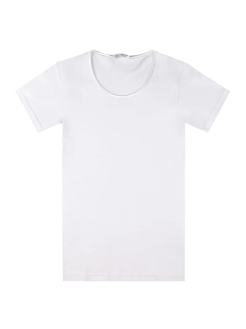 Maglia intima da bambini in cotone girocollo - bianco