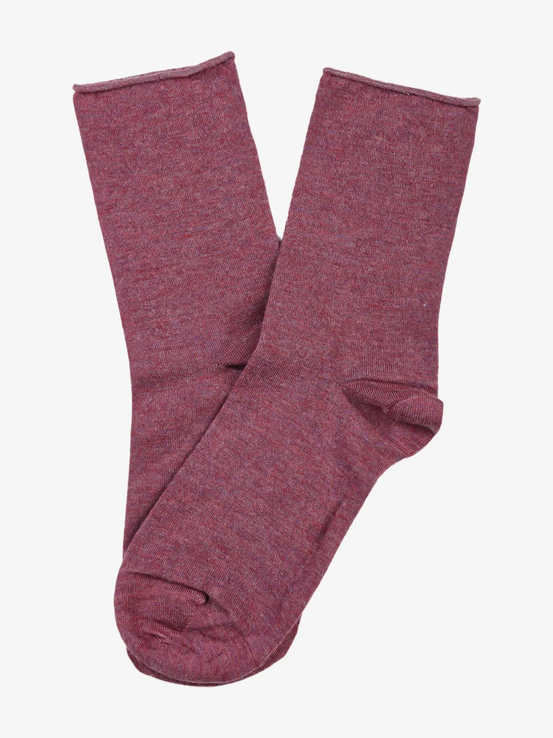 Calze corte da donna in misto cashmere - fucsia