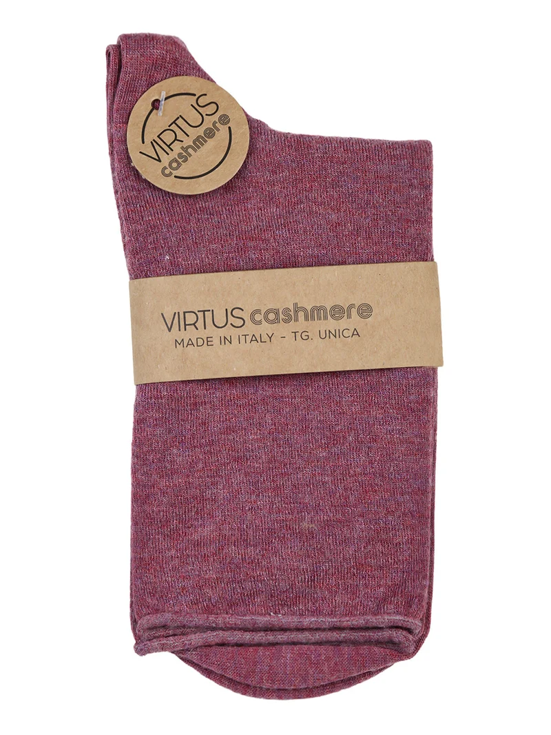 Calze corte da donna in misto cashmere - fucsia