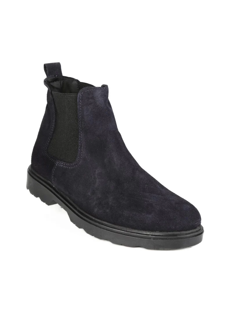 Stivaletti da uomo in pelle - blu scuro