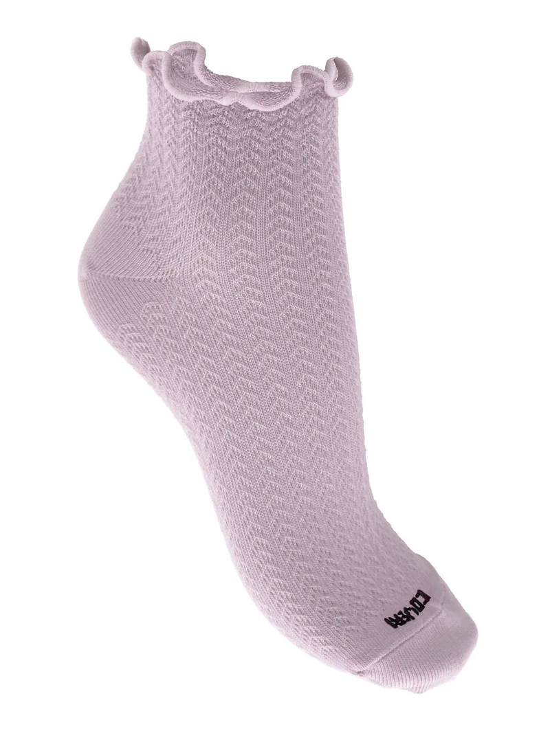 Calze corte da donna con bordo a volant - fango