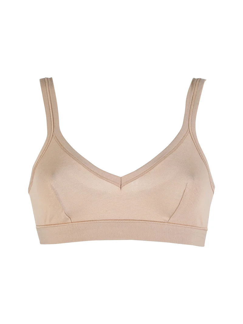 Brassiere donna in cotone bielastico - beige