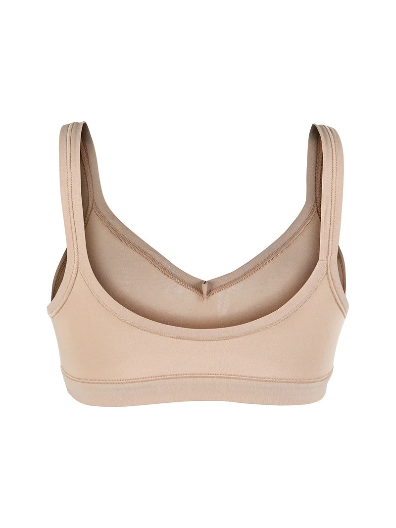 Brassiere donna in cotone bielastico - beige