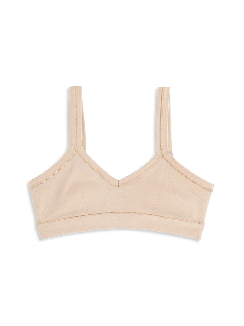 Brassiere donna in cotone bielastico - beige