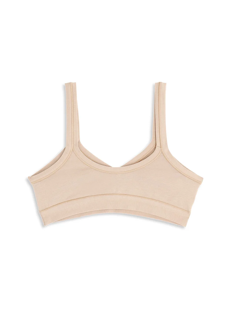 Brassiere donna in cotone bielastico - beige