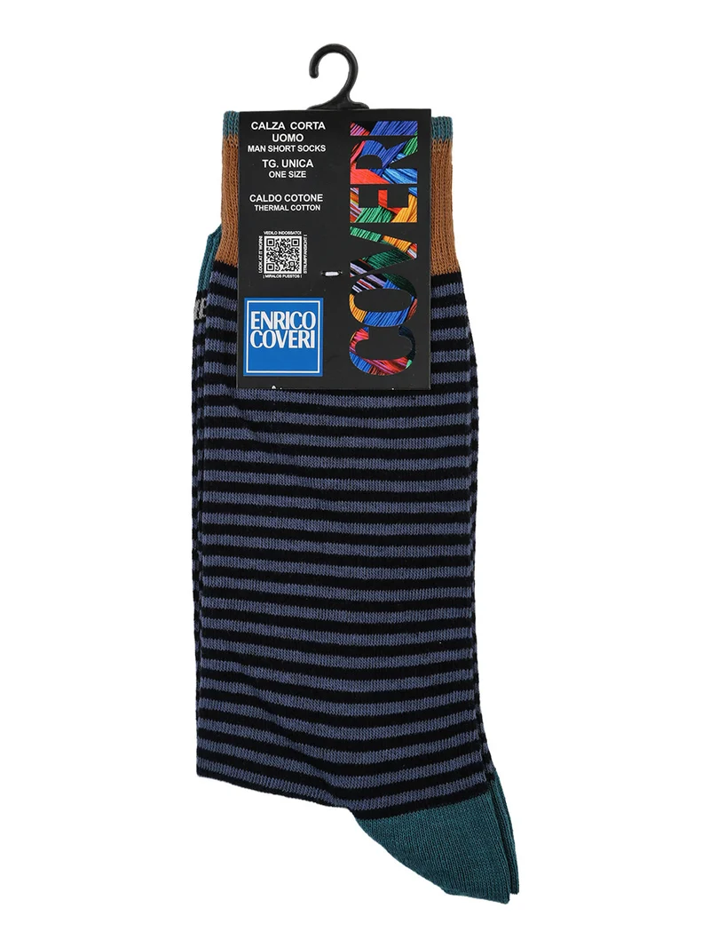 Calze corte da uomo a righe in caldo cotone - jeans