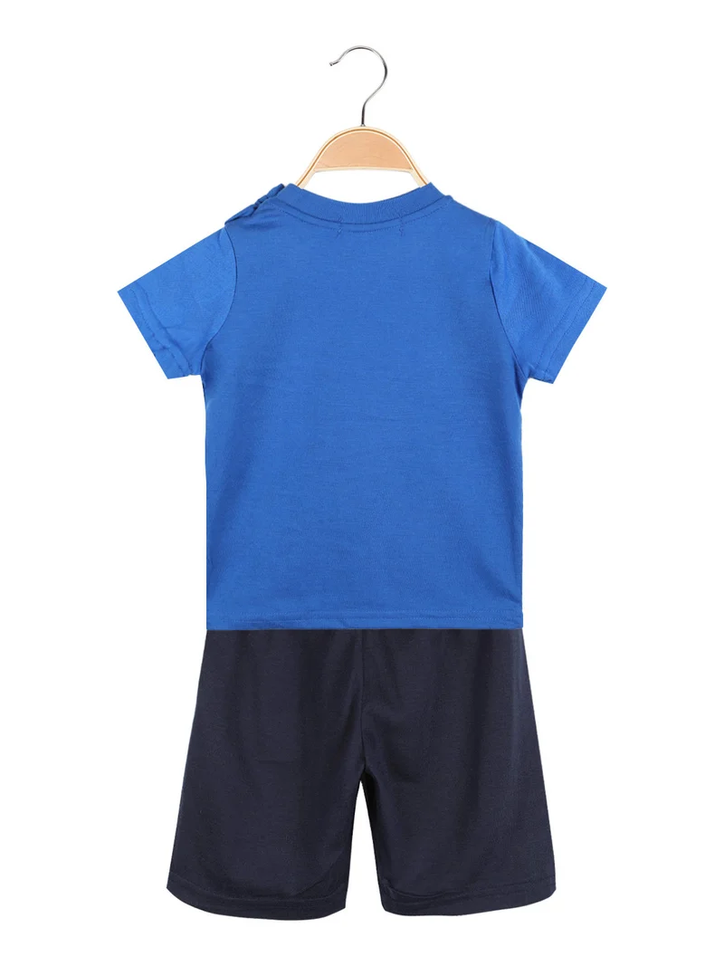 Completo corto 2 pezzi da neonato - blu