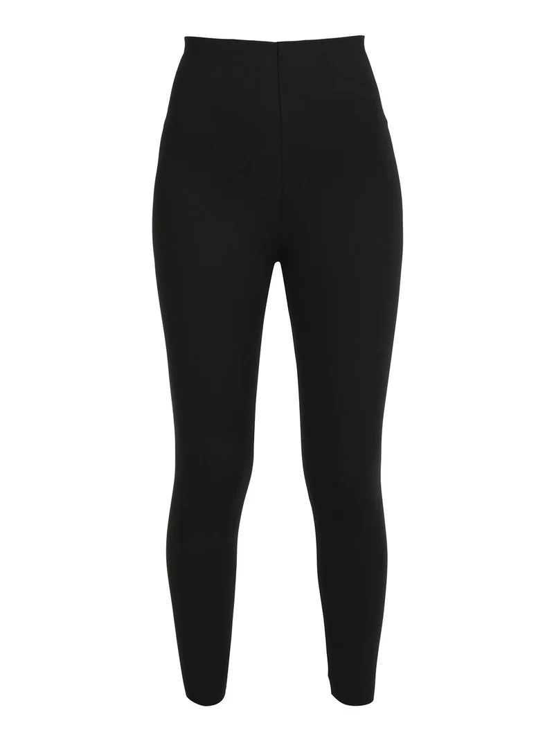 Leggings donna contenitivi a vita alta - nero