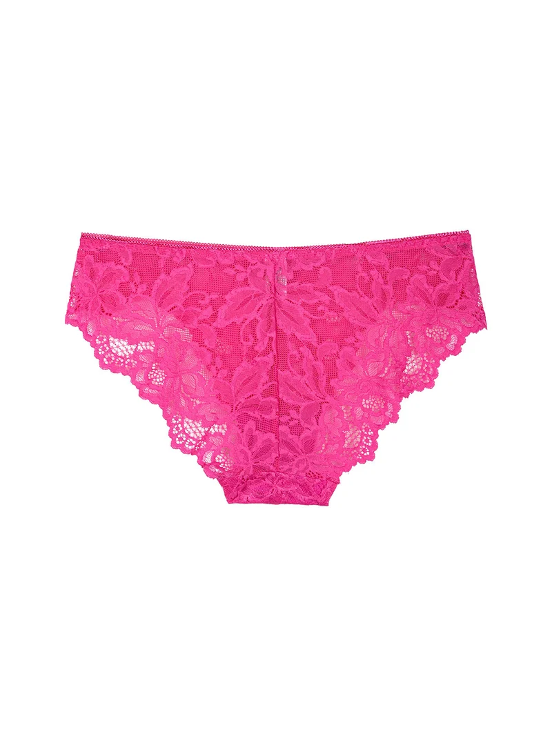 Slip donna in pizzo - fucsia