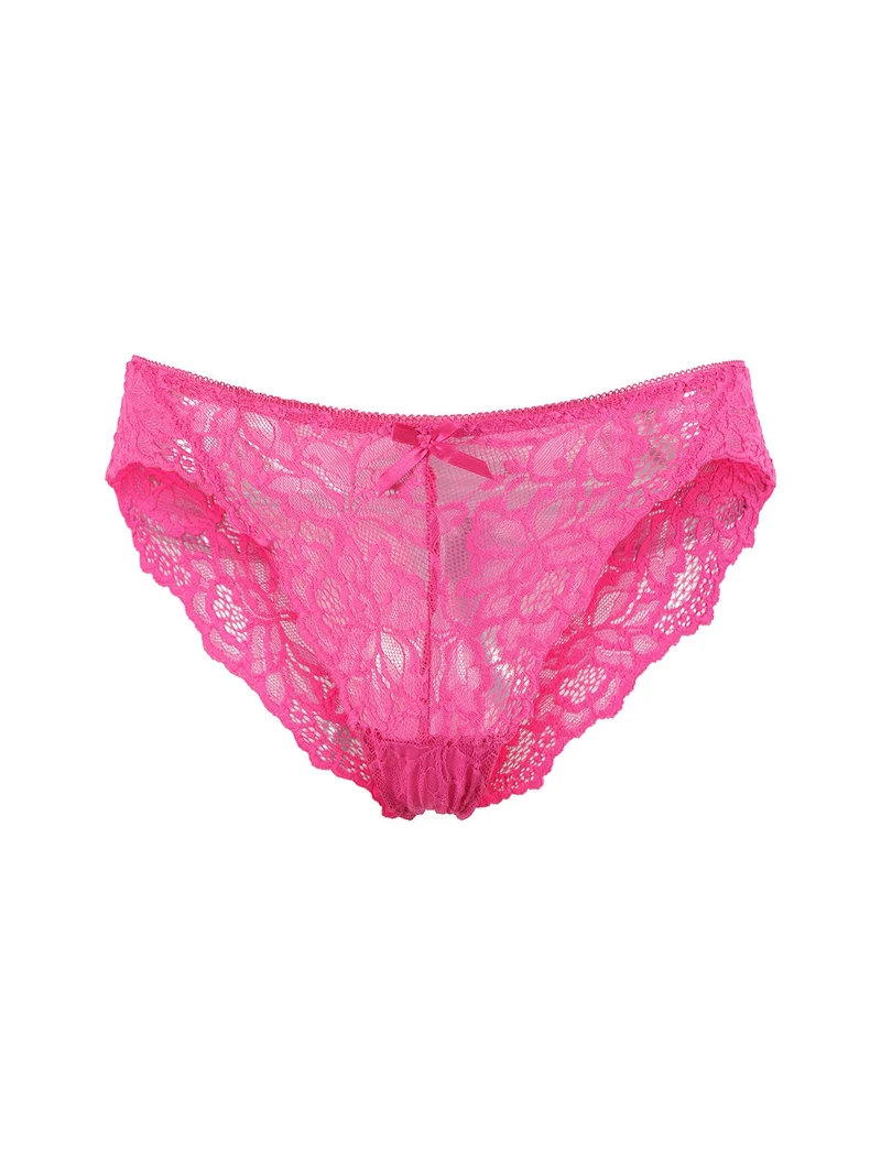 Slip donna in pizzo - fucsia