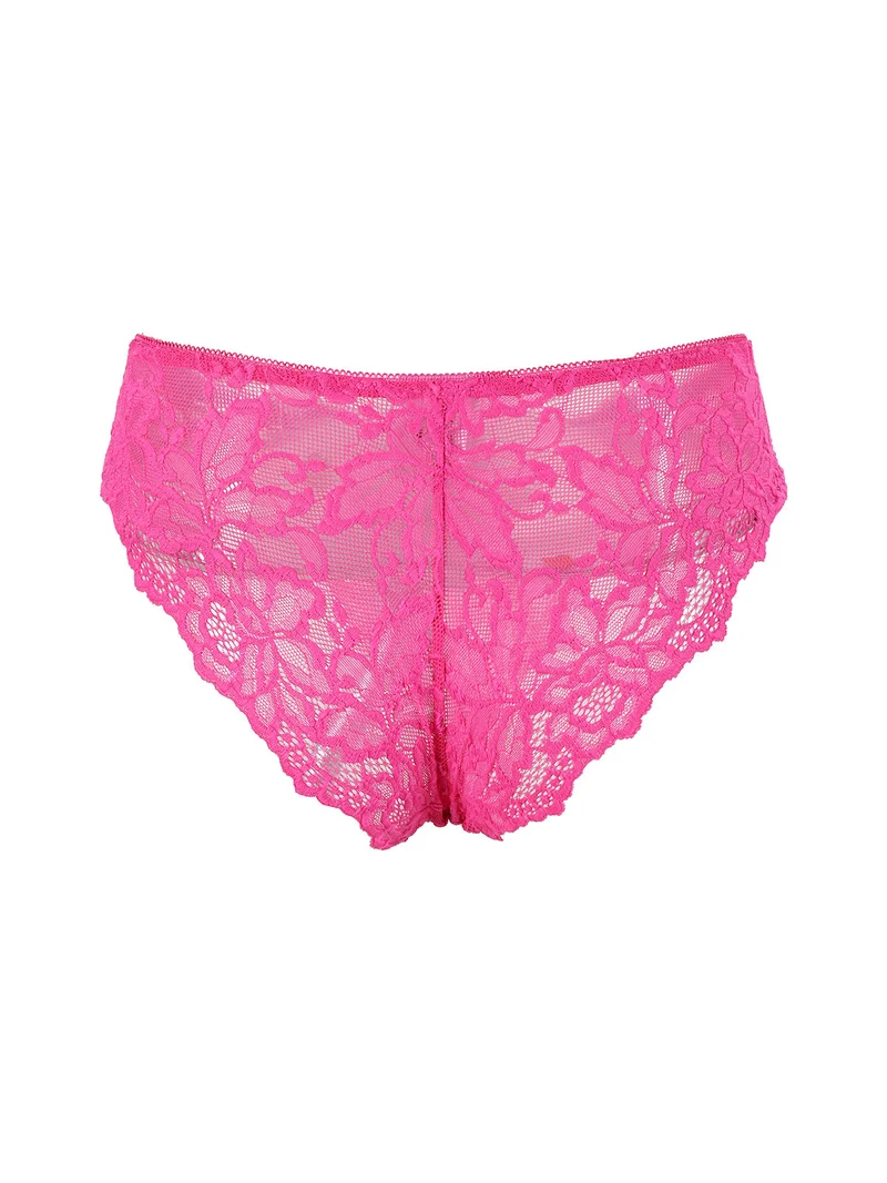 Slip donna in pizzo - fucsia