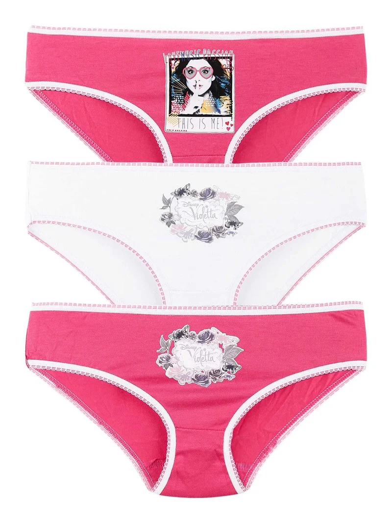 Tris slip bambina in cotone - assortito