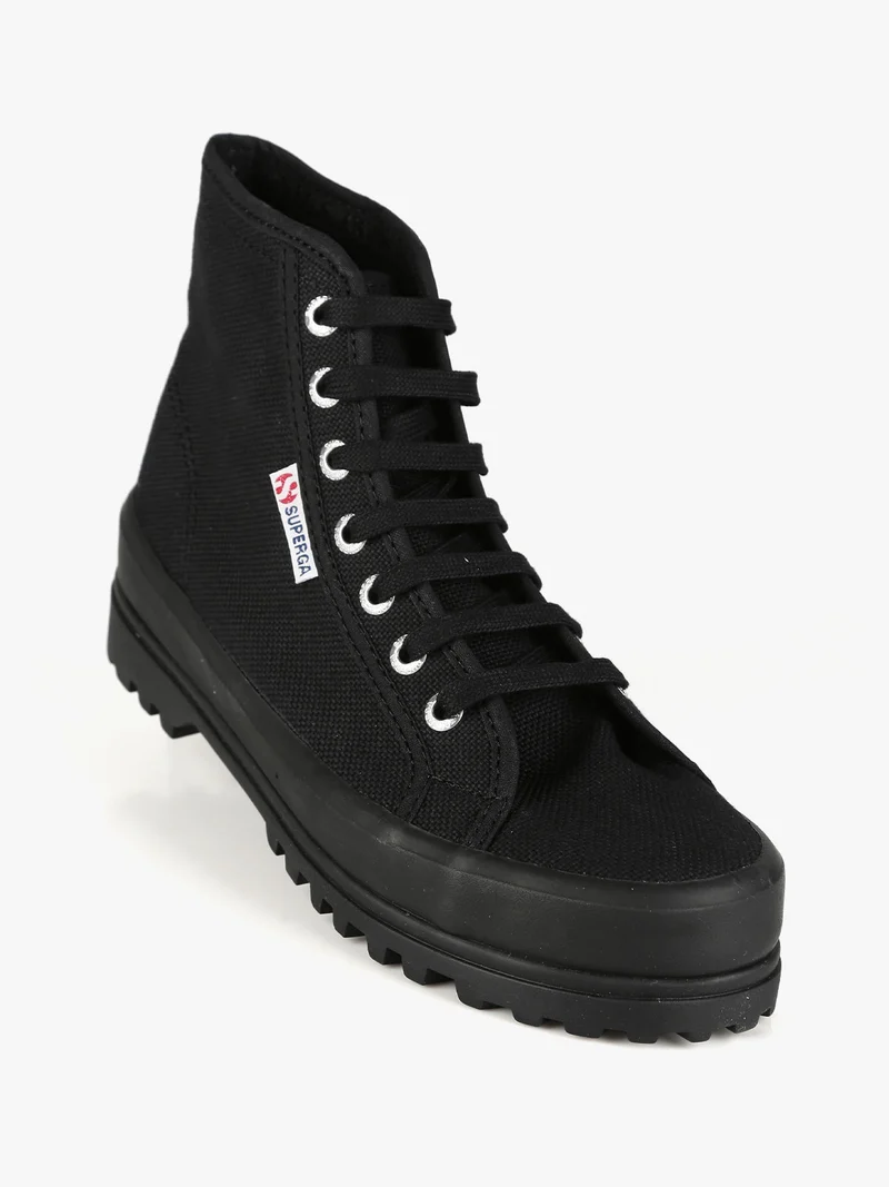 2341 ALPINA Sneakers alte donna in tela - nero