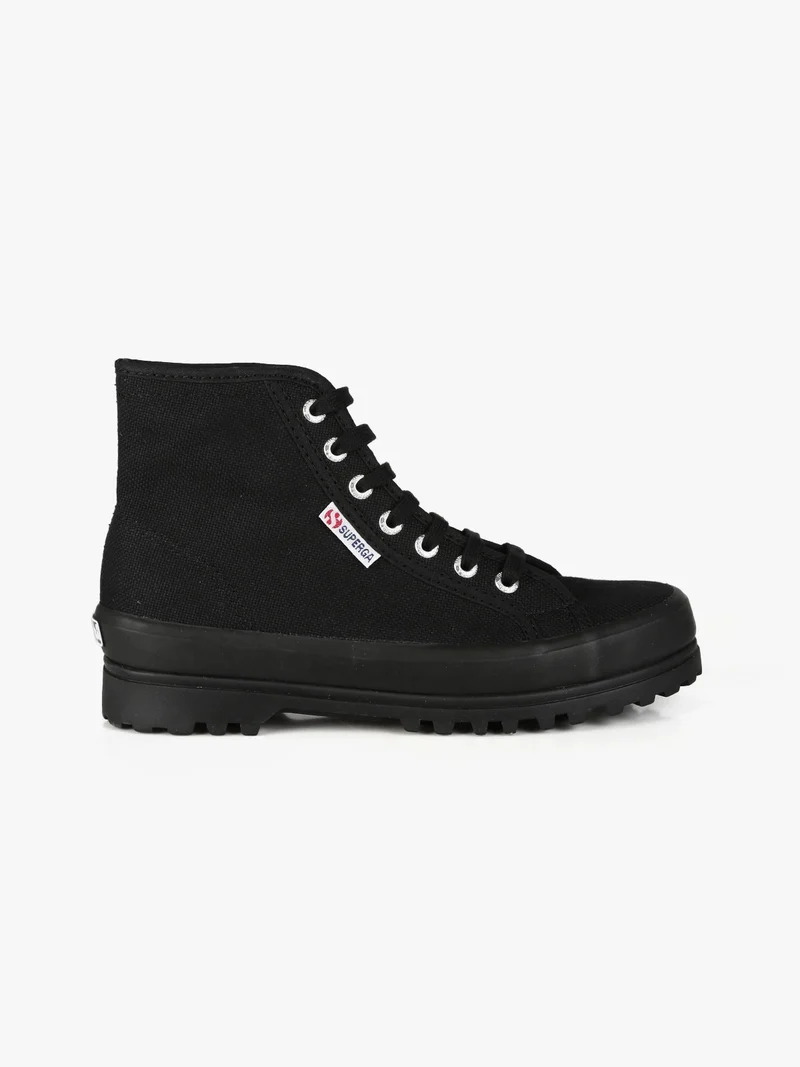2341 ALPINA Sneakers alte donna in tela - nero
