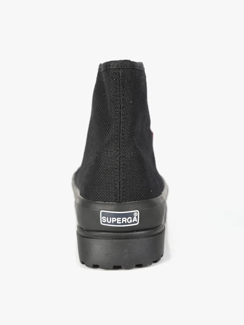 2341 ALPINA Sneakers alte donna in tela - nero