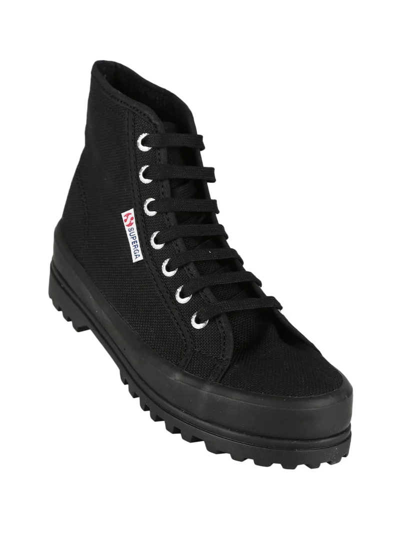 2341 ALPINA Sneakers alte donna in tela - nero