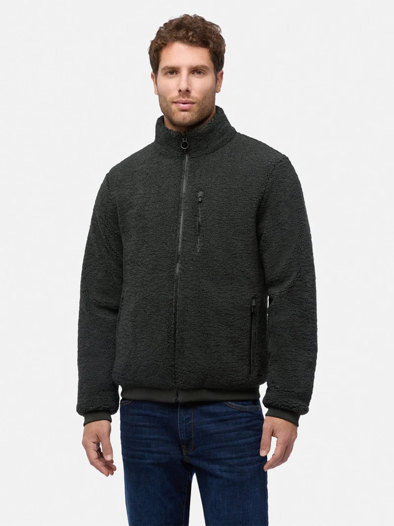SWEATER Giacca reversibile da uomo con zip - militare