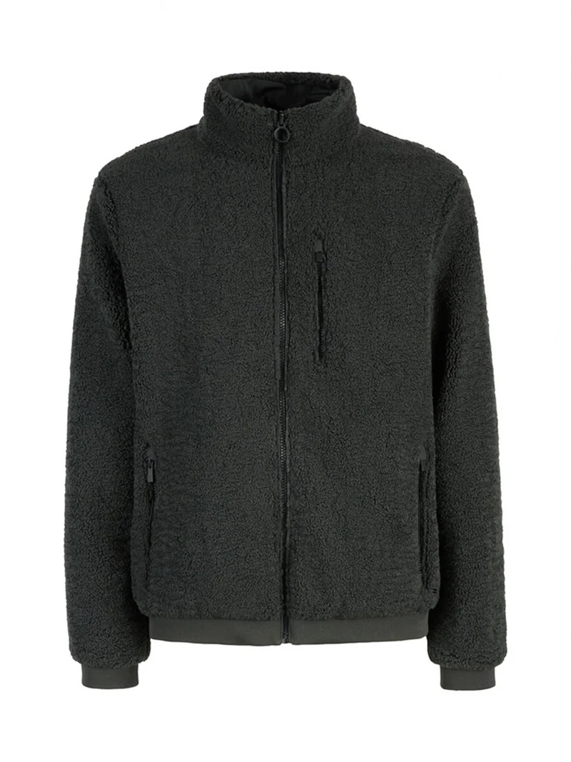 SWEATER Giacca reversibile da uomo con zip - militare