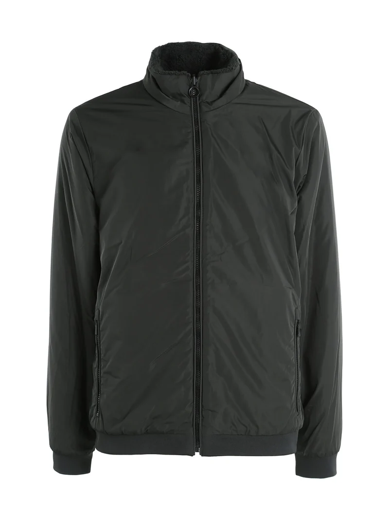 SWEATER Giacca reversibile da uomo con zip - militare