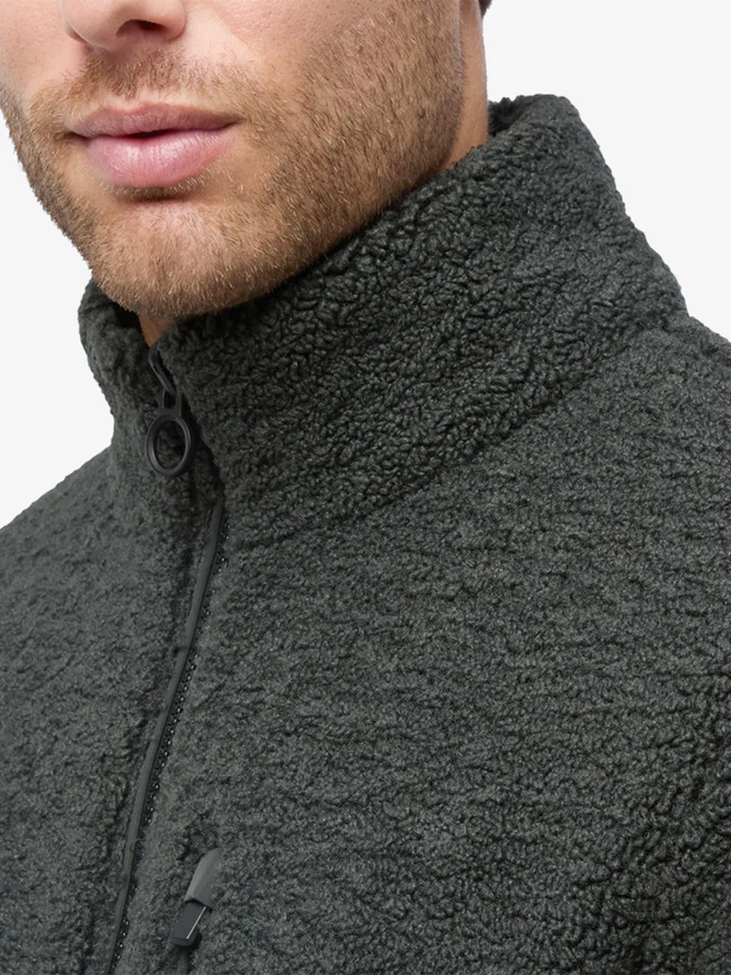 SWEATER Giacca reversibile da uomo con zip - militare