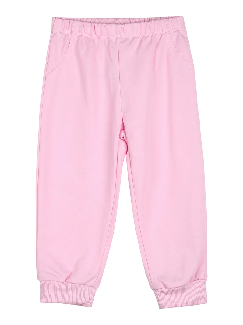 Completo tuta 3 pezzi da neonata con cappuccio e zip - rosa